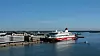 Viking Cinderella vid Skatuddens hamn i Helsningfors.