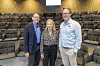 Ubåtschefen David Marquet till vänster, Joakim Vonasek från Donsö Maritime Training Centre i mitten och ledarskapsexperten Jenni Jepsen till höger.