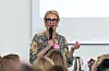 Olga Persson, ordförande för Unizon, gav ett bredare samhällsperspektiv på jämställdhetsfrågorna