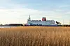 Stena Nautica lägger till i Halmstad för en av de sista gångerna.
