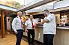 Befälhavare Stefan Kleen till vänster, service manager Abbe Karabulut i mitten och kökschef Thomas Andersson till höger.