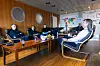 Fikapaus i mässen på Stena Nautica.
