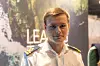 Joakim Killman i Wallenius Marines monter på studentmässan Sjölog.