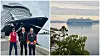 De tre lotsarna Adam Kaijser till vänster, Magnus Lindgren i mitten och Carl Solax till höger som under natten till lördagen tog in Mein Schiff Relax till Stockholm.