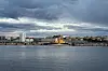 Isbrytaren Frej vid kaj i Stockholm.