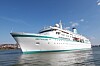 MS Deutschland vid ett anlöp i Göteborg sommaren 2019. Nu kommer fartyget till både Donsö och Göteborg.