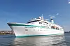 MS Deutschland vid ett anlöp i Göteborg sommaren 2019. Nu kommer fartyget till både Donsö och Göteborg.