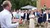 Sjöfartsminister Andreas Carlson talar under onsdagens maritima mingel.