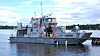 R/V Broms, det nya fartyget för Kristineberg marina forskningsstation, här på väg genom Göta kanal.