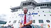 Andrestyrman Christopher Stadelmann på Stena Germanicas fördäck.