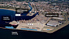 Skiss av nytt mellanlager i Halmstads hamn.
