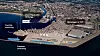 Skiss av nytt mellanlager i Halmstads hamn.