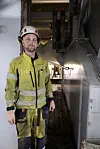 Rickard Selander ombord på fartyg.